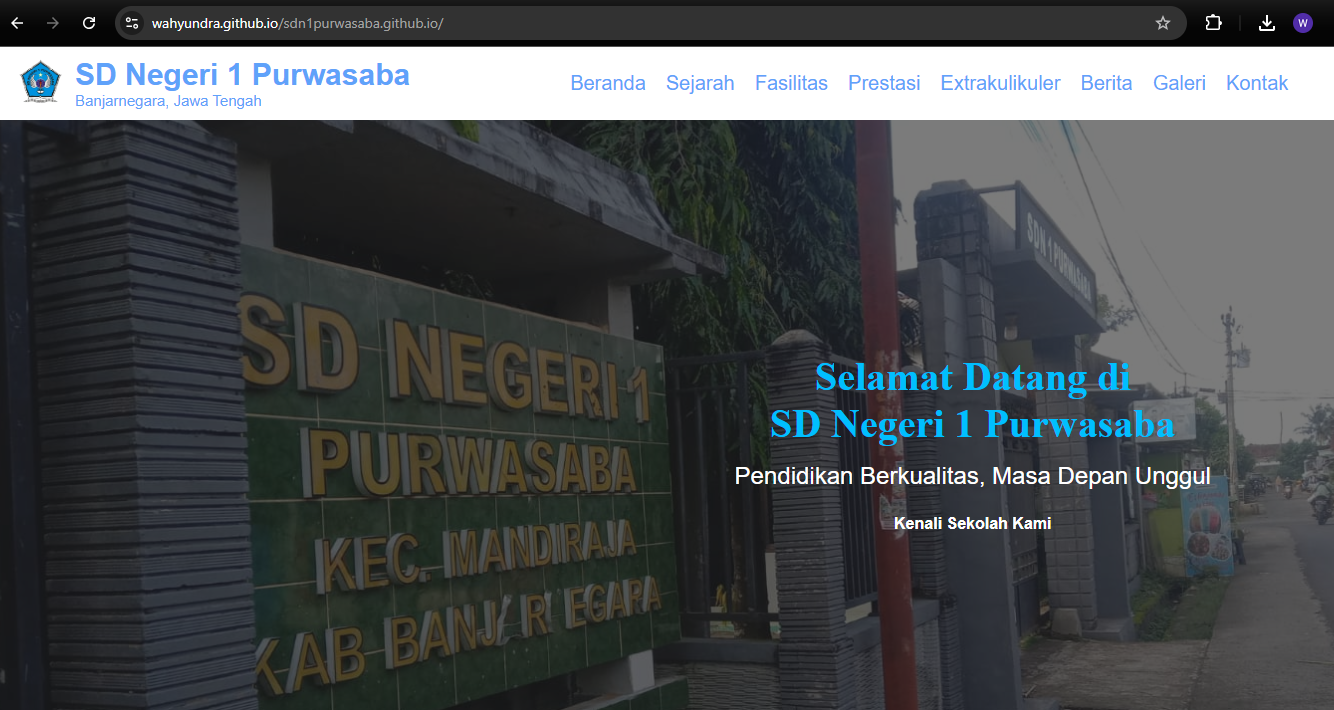 Web SD Negeri 1 Purwasaba